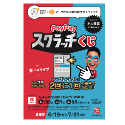 PayPayスクラッチくじ_ポスター（タレントあり）