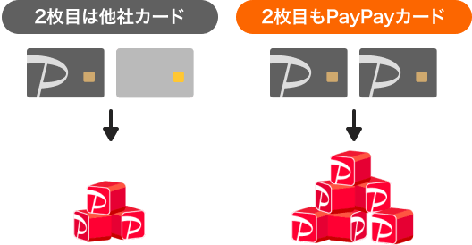 2枚目は他社カード 2枚目もPayPayカード