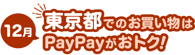 12月東京都でのお買い物はPayPayがおトク！