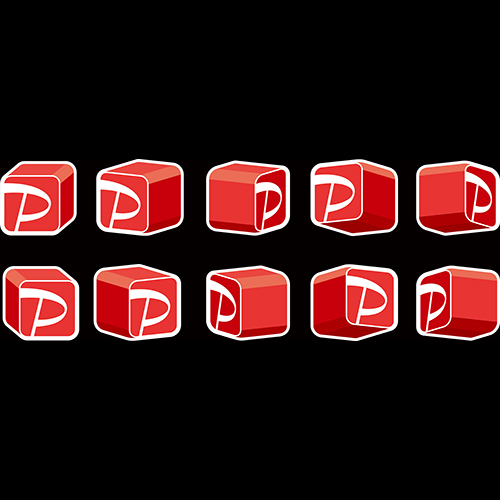 ポイントキューブ（フチあり）※使用するキューブを切り抜き黒背景を削除してご使用ください