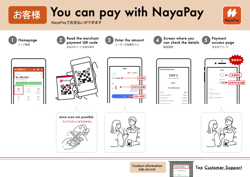 NayaPayの決済方法の案内(決済の流れ)