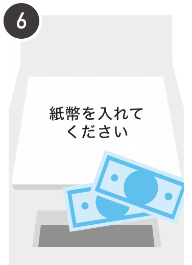 ATMにチャージする金額分を入金