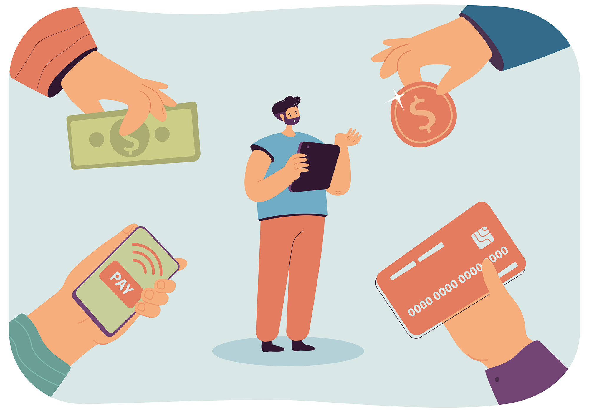 さまざまな支払い方法を提供する手