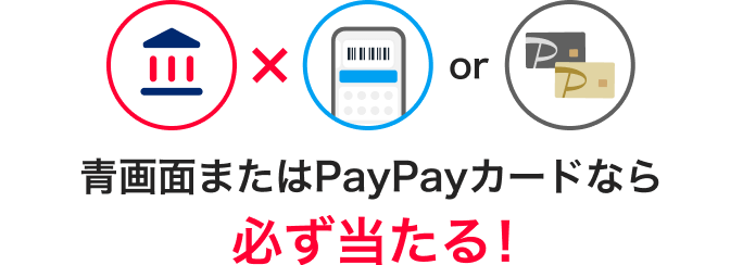 青画面でもPayPayカードでも必ず当たる